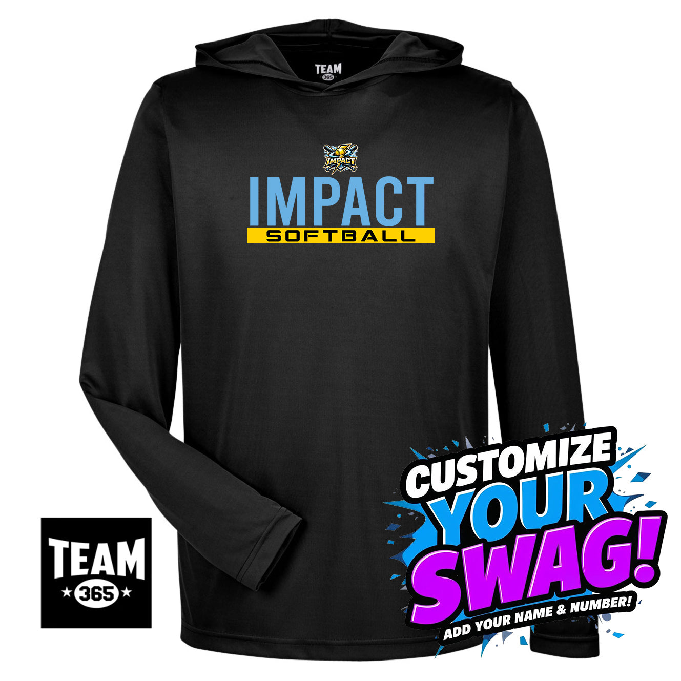 Team 365 Youth & Men's Zone Performance Hoodie - Impact Softball - Massachusetts