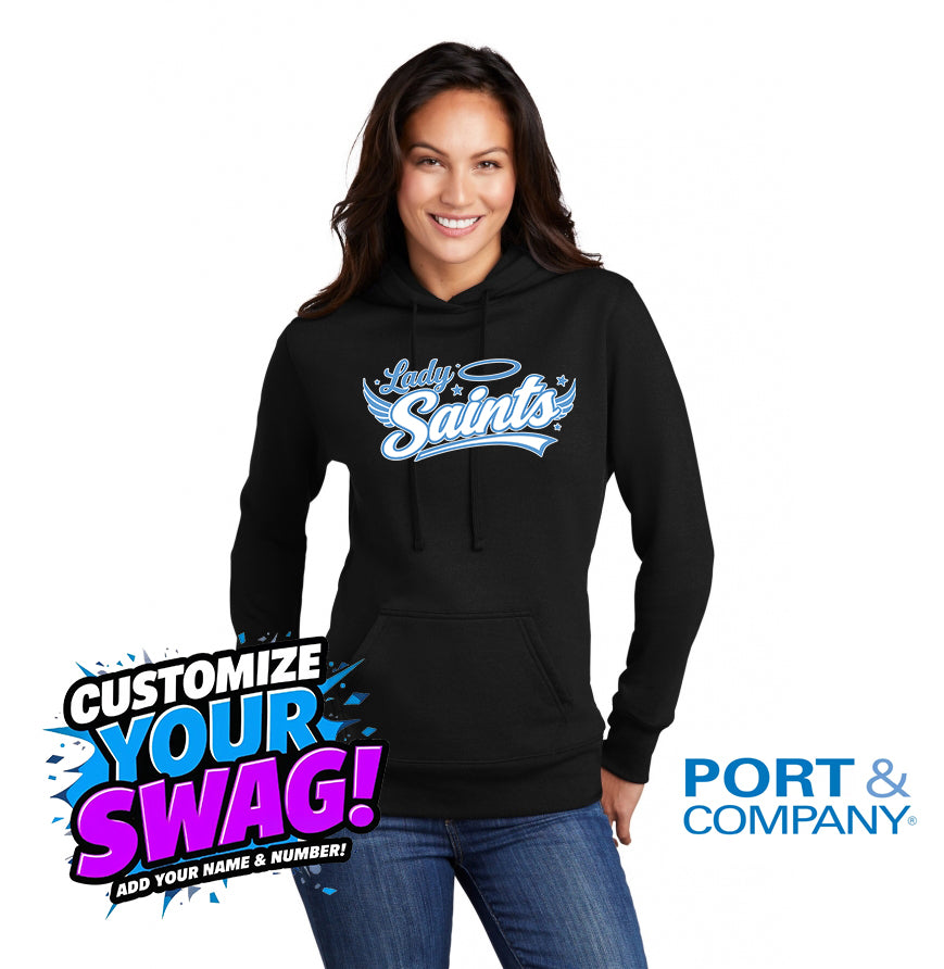 Port & Company Women's Core Fleece Pullover Hooded Sweatshirt LPC78H - Lady Saints Softball