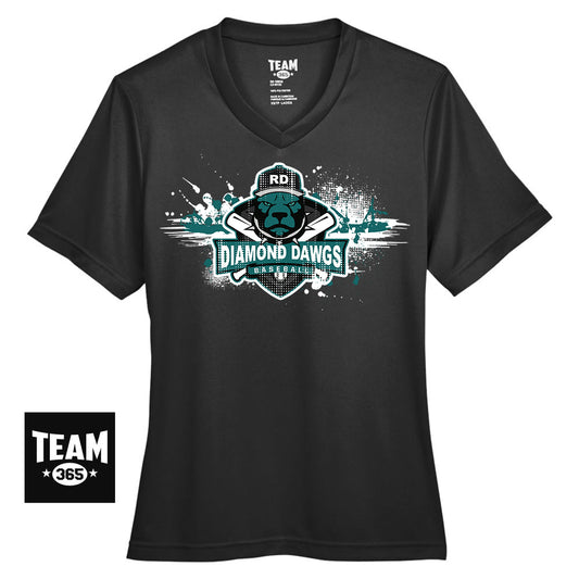 GLITCH - Team 365 TT11W Women's Zone Performance T-Shirt - Diamond Dawgs Baseball