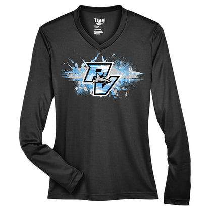 GLITCH - Team 365 TT11WL Women's Zone Performance Long-Sleeve T-Shirt - PVAA Sharks Baseball