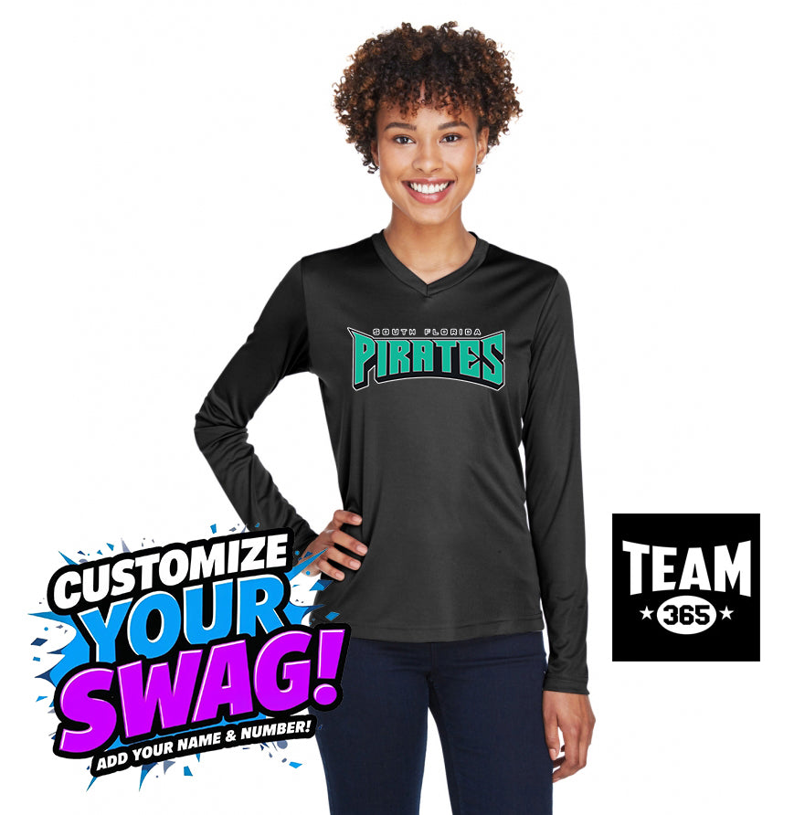 Team 365 TT11WL Women's Zone Performance Long-Sleeve T-Shirt - South Florida Pirates