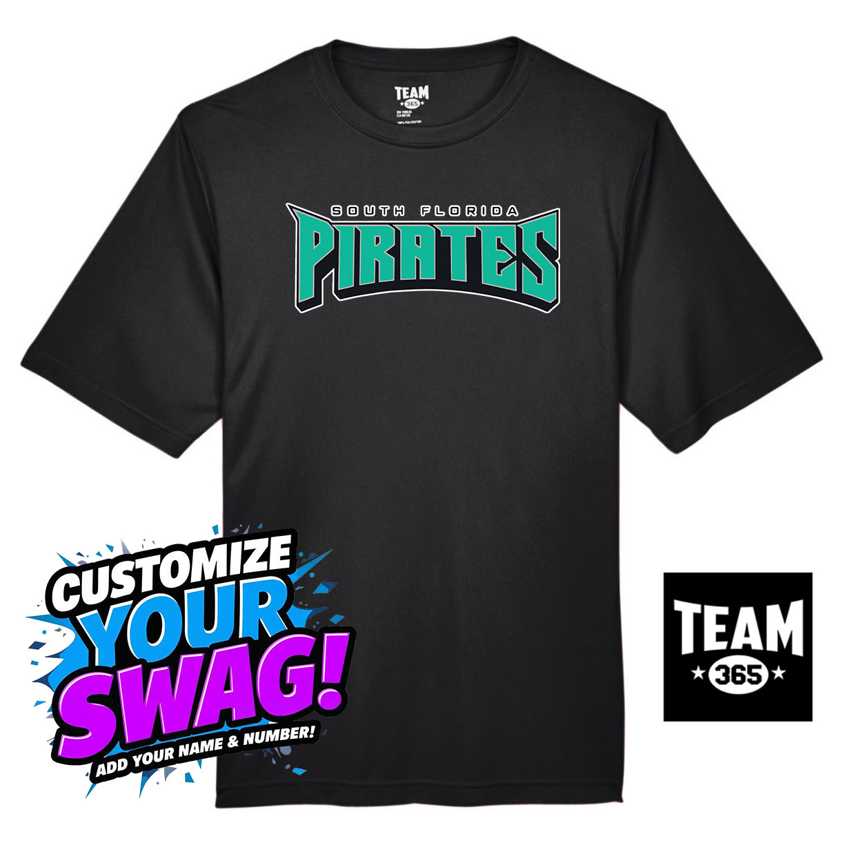 Team 365 Youth & Men's Zone Performance T-Shirt - South Florida Pirates