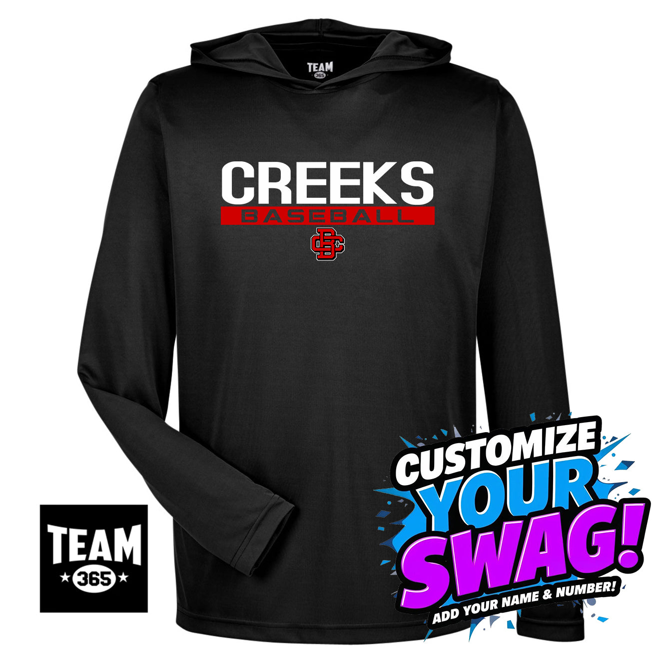 Team 365 Youth & Men's Zone Performance Hoodie - Creeks Baseball Club - CBC
