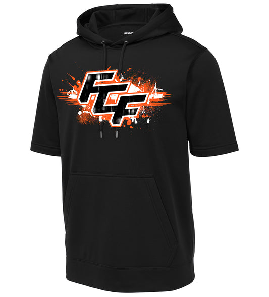 GLITCH - Sport-Tek Sport-Wick Fleece Short Sleeve Hooded Pullover ST251 - FCF Flight Baseball