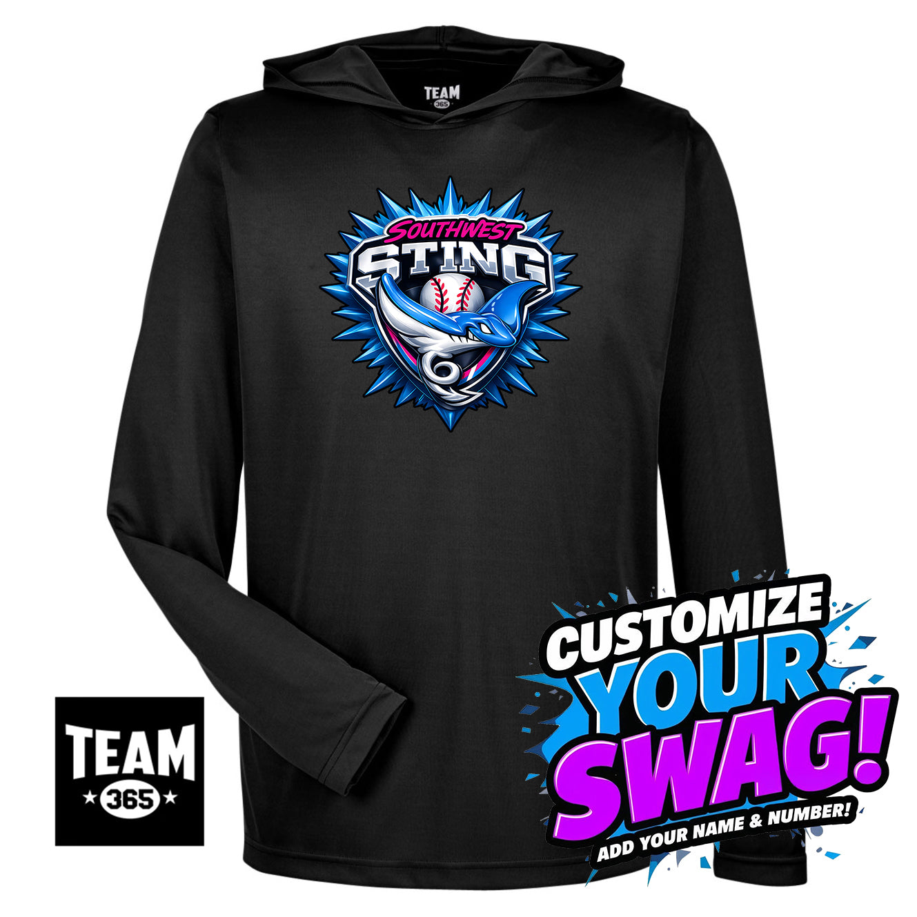 Team 365 Youth & Men's Zone Performance Hoodie - Southwest Sting Baseball