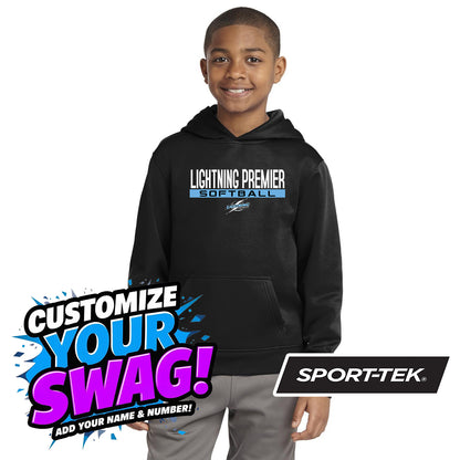 Sport-Tek Youth Sport-Wick Fleece Hooded Pullover YST244 - Lightning Premier Softball