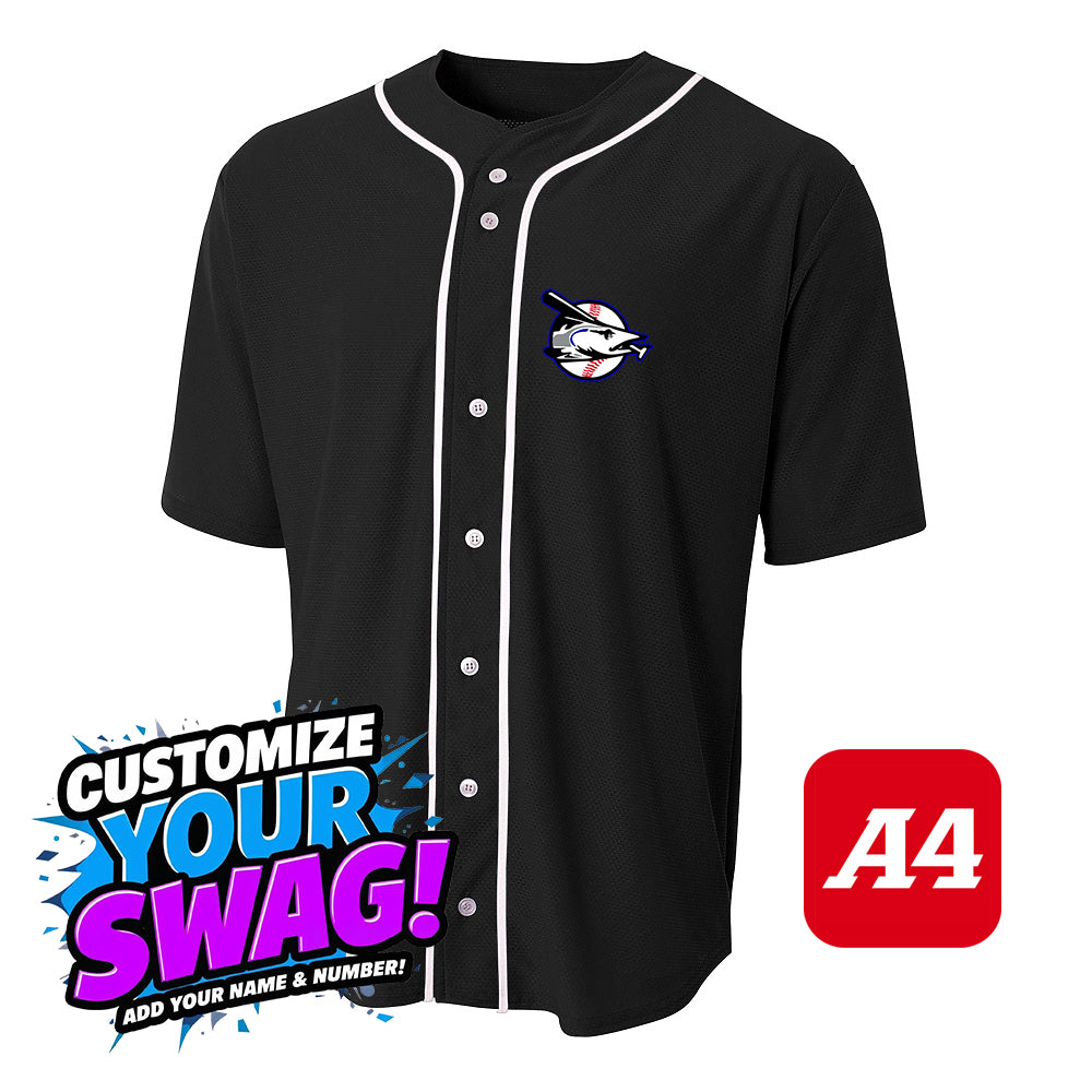 A4 Apparel N4184 Game Day Classic Baseball Jersey - Jax Beach Baseball