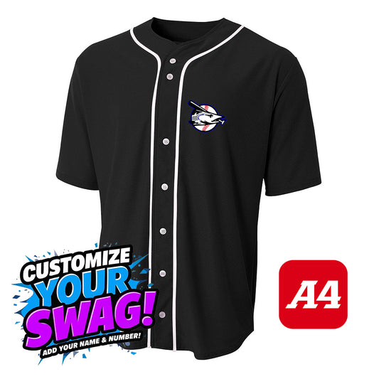 A4 Apparel N4184 Game Day Classic Baseball Jersey - Jax Beach Baseball