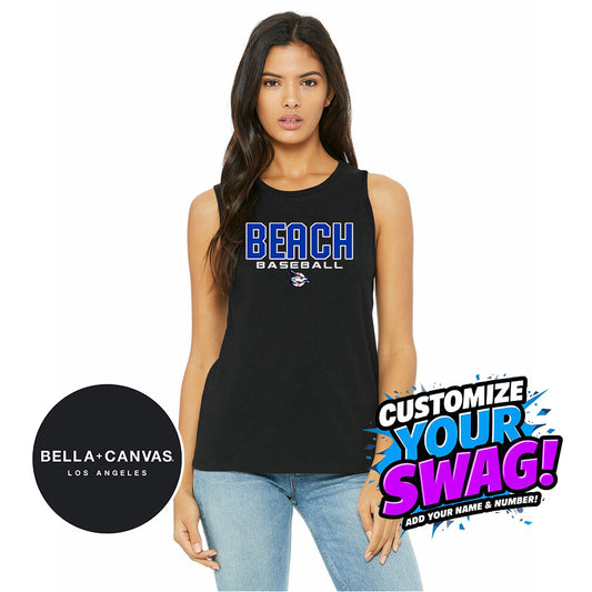 Bella + Canvas B6003 Women's Jersey Muscle Tank - Jax Beach Baseball