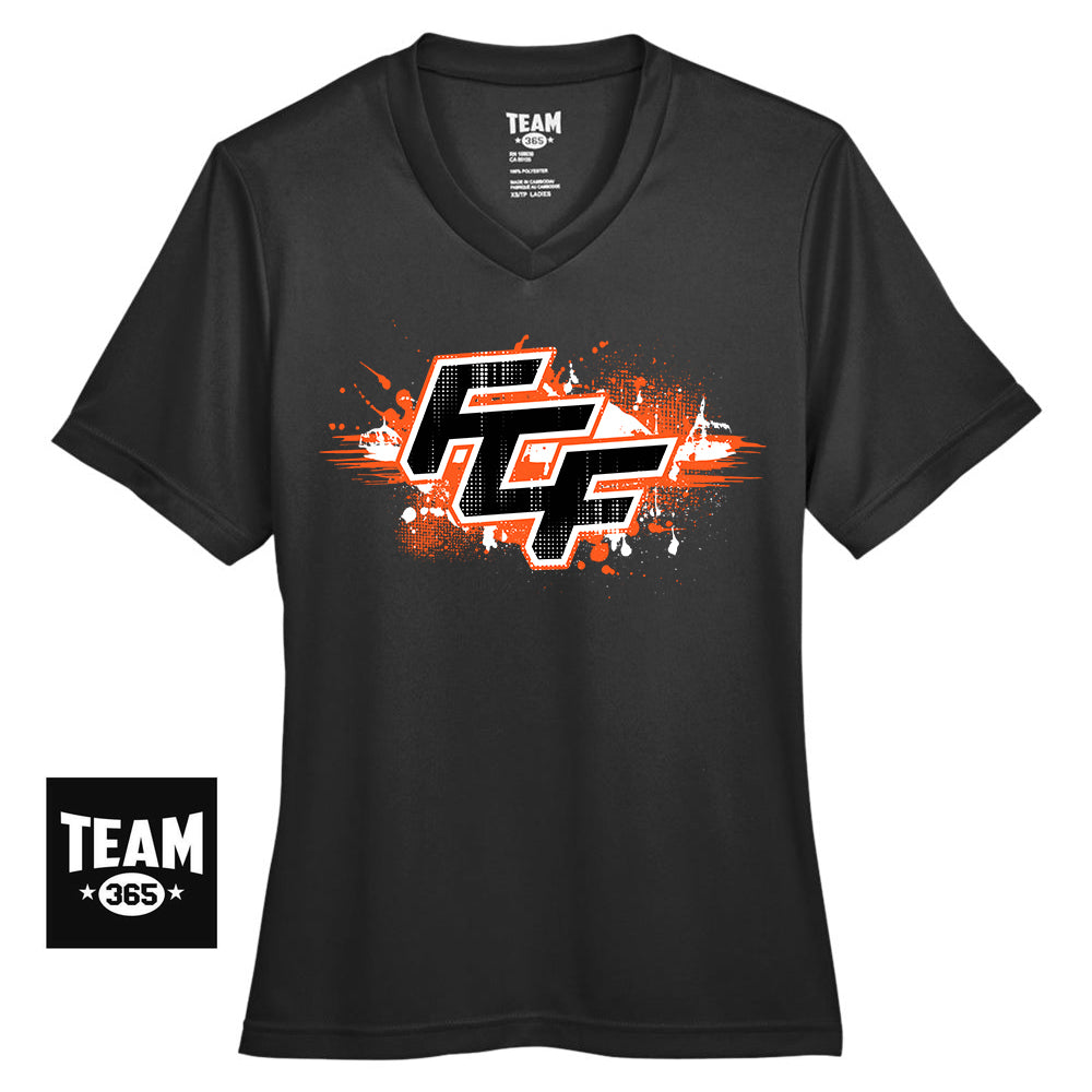 GLITCH - Team 365 TT11W Women's Zone Performance T-Shirt - FCF Flight Baseball