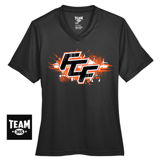 GLITCH - Team 365 TT11W Women's Zone Performance T-Shirt - FCF Flight Baseball