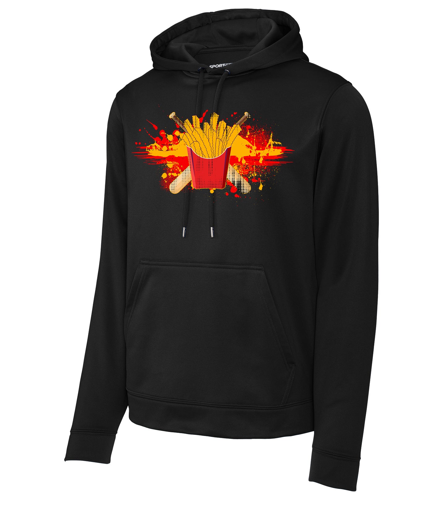 GLITCH - Sport-Tek Sport-Wick Fleece Hooded Pullover F244 - Team Rally Fries Baseball
