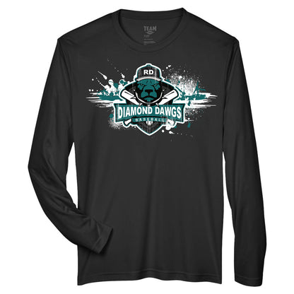 GLITCH - Team 365 Youth & Men's Zone Performance Long-Sleeve T-Shirt - Diamond Dawgs Baseball