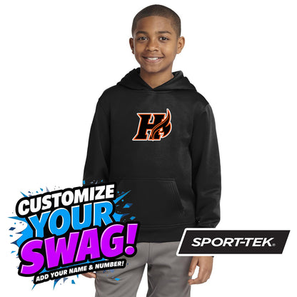 Sport-Tek Youth Sport-Wick Fleece Hooded Pullover YST244 - Harrisburg Heat Softball