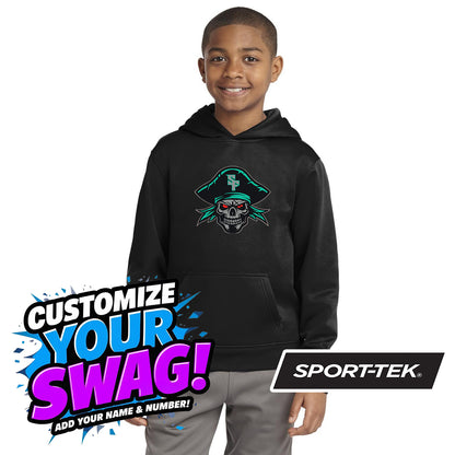 Sport-Tek Youth Sport-Wick Fleece Hooded Pullover YST244 - South Florida Pirates