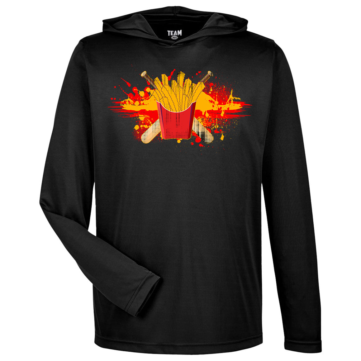 GLITCH - Team 365 Youth & Men's Zone Performance Hoodie - Team Rally Fries Baseball