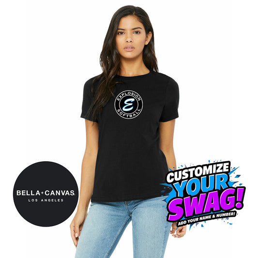 Bella + Canvas B6400 Women's Relaxed Jersey Short-Sleeve T-Shirt - Explosion Softball