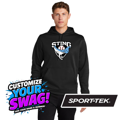 Sport-Tek Sport-Wick Fleece Hooded Pullover F244 - Southwest Sting Baseball