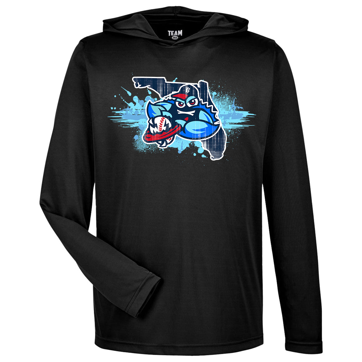 GLITCH - Team 365 Youth & Men's Zone Performance Hoodie - FCA Blueclaws Baseball