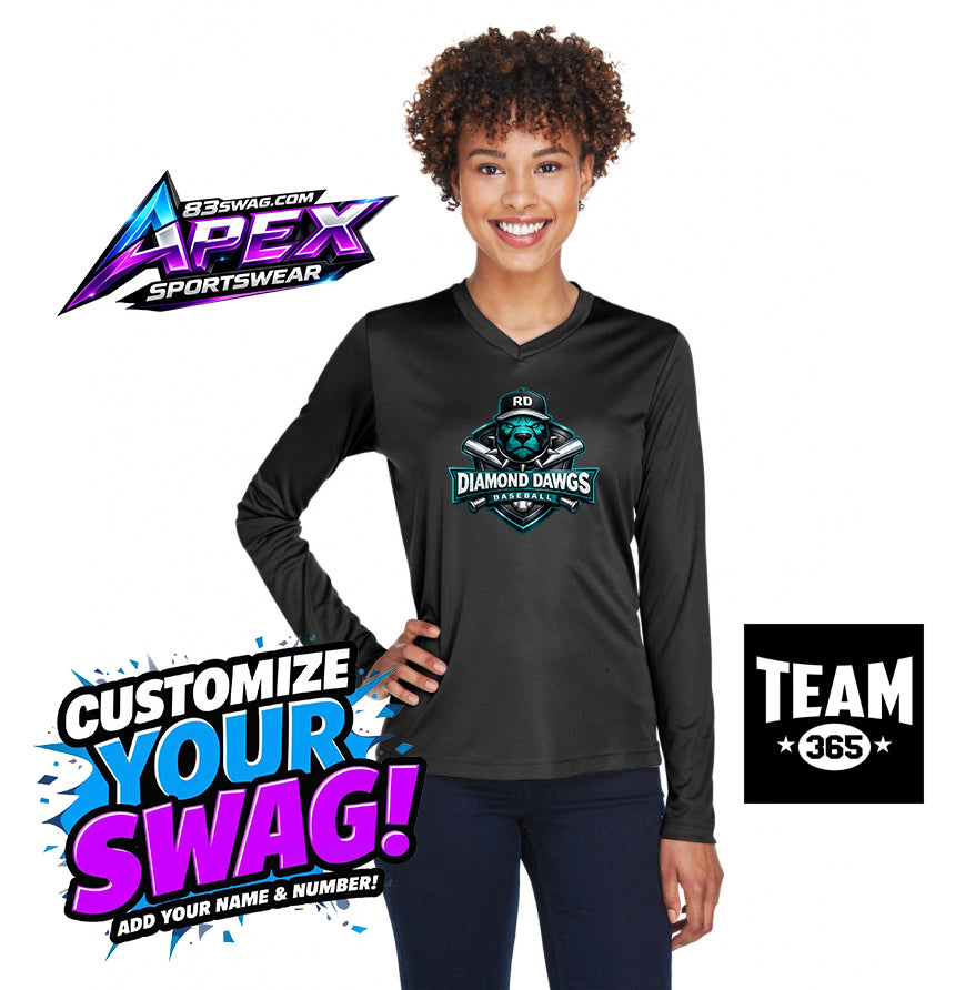 APEX Team 365 TT11WL Women's Zone Performance Long-Sleeve T-Shirt - Diamond Dawgs Baseball
