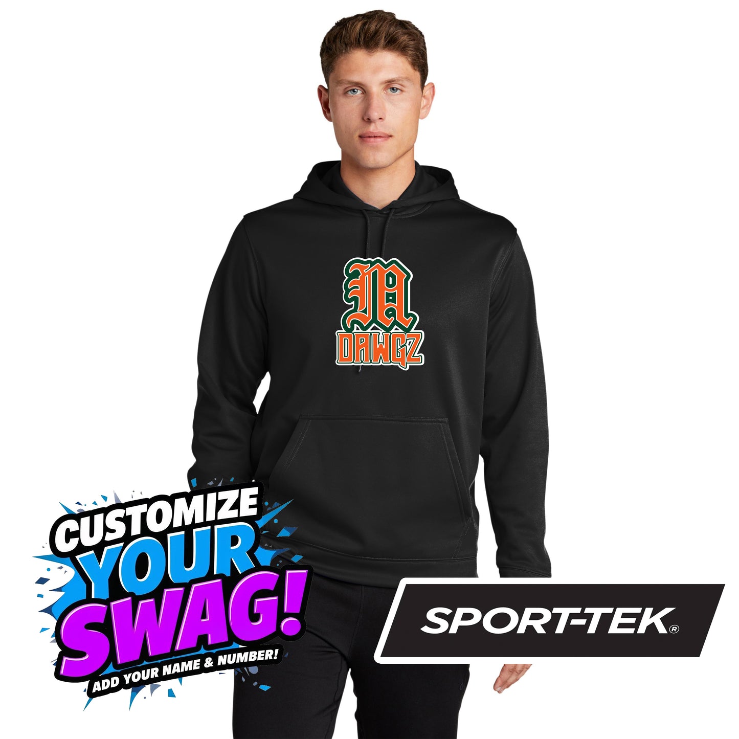 Sport-Tek Sport-Wick Fleece Hooded Pullover F244 - Miami Metro Dawgz