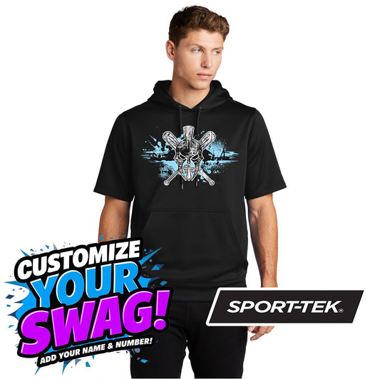 Sport-Tek Sport-Wick Fleece Short Sleeve Hooded Pullover ST251 - St. Johns Titans Baseball
