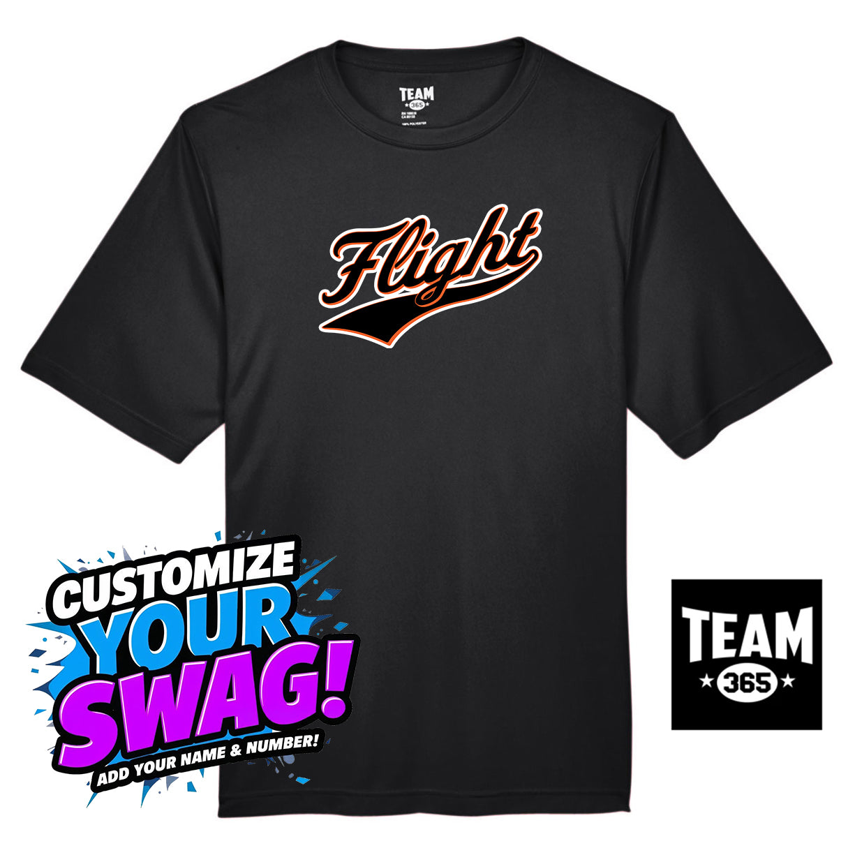 Team 365 Youth & Men's Zone Performance T-Shirt - FCF Flight Baseball