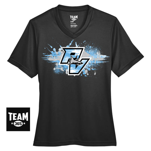 GLITCH - Team 365 TT11W Women's Zone Performance T-Shirt - PVAA Sharks Baseball