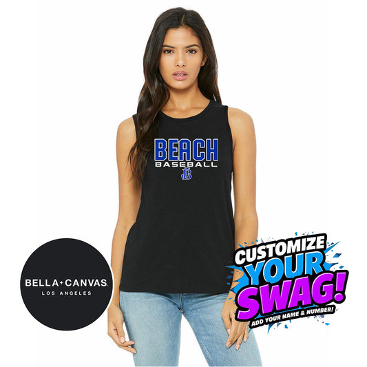 Bella + Canvas B6003 Women's Jersey Muscle Tank - Jax Beach Baseball