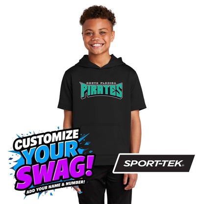Sport-Tek Youth Sport-Wick Fleece Short Sleeve Hooded Pullover YST251 - South Florida Pirates