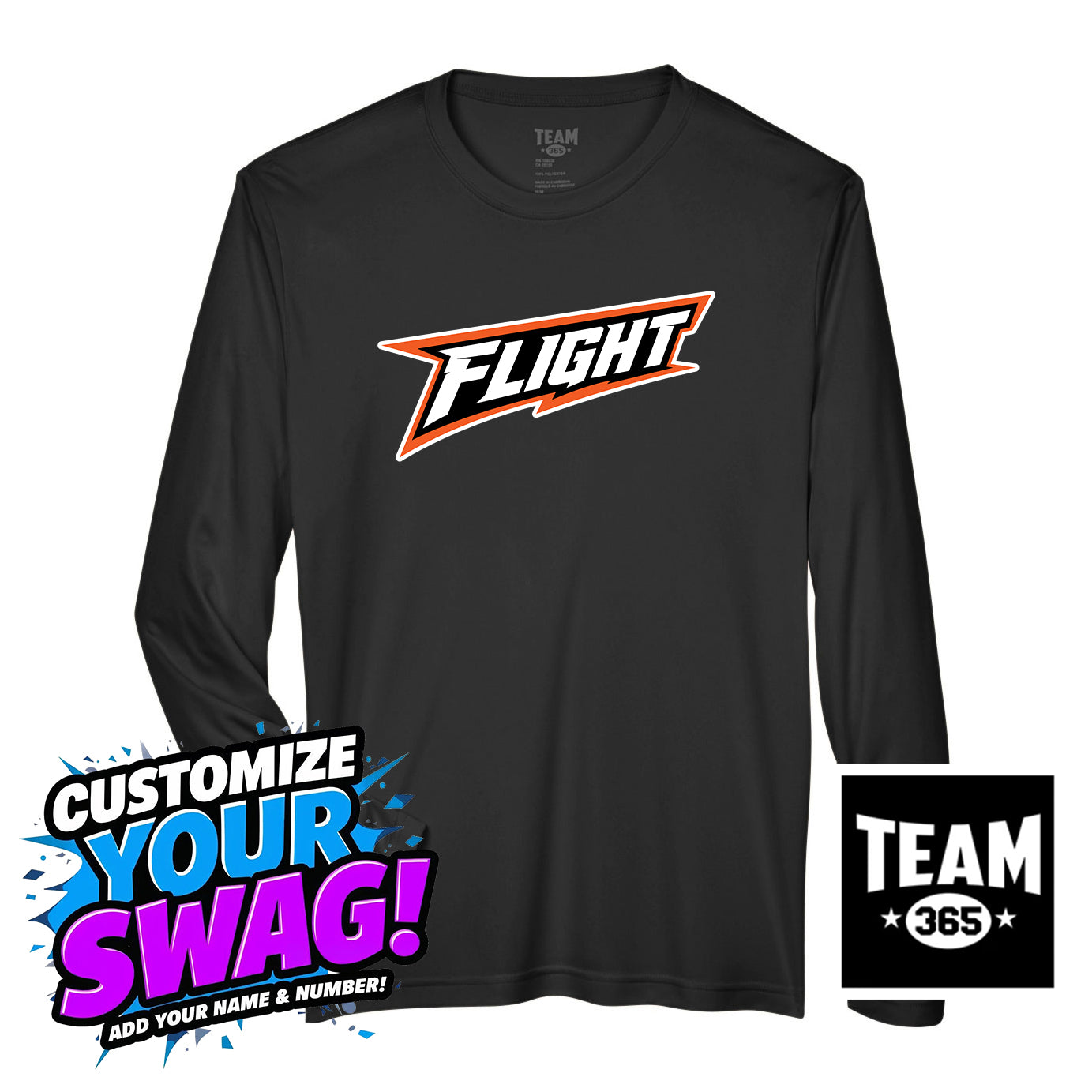 Team 365 Youth & Men's Zone Performance Long-Sleeve T-Shirt - FCF Flight Baseball