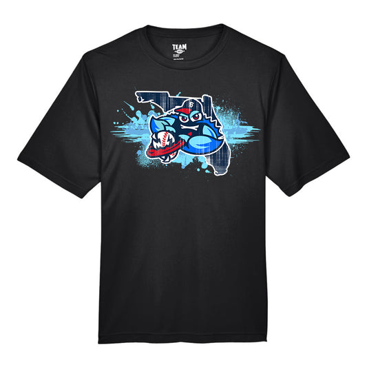 GLITCH - Team 365 Youth & Men's Zone Performance T-Shirt - FCA Blueclaws Baseball