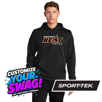 Sport-Tek Sport-Wick Fleece Hooded Pullover F244 - Harrisburg Heat Softball