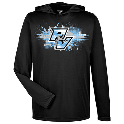 GLITCH - Team 365 Youth & Men's Zone Performance Hoodie - PVAA Sharks Baseball