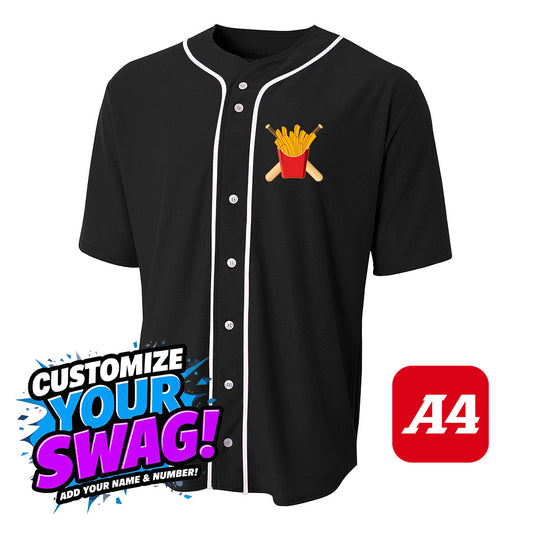 A4 Apparel N4184 Game Day Classic Baseball Jersey - Team Rally Fries Baseball