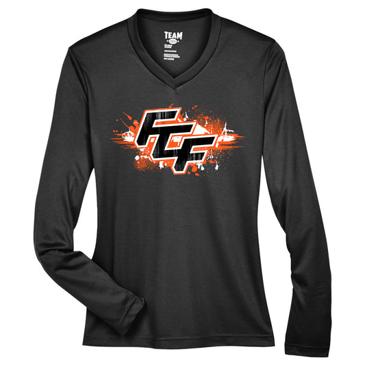 GLITCH - Team 365 TT11WL Women's Zone Performance Long-Sleeve T-Shirt - FCF Flight Baseball