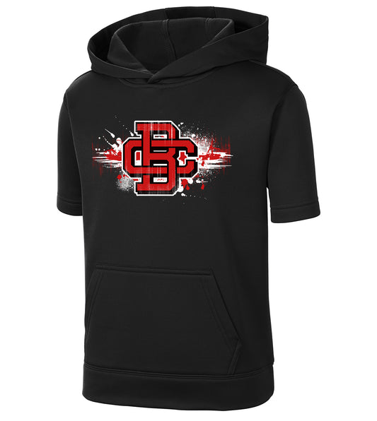 GLITCH - Sport-Tek Youth Sport-Wick Fleece Short Sleeve Hooded Pullover YST251 - Creeks Baseball Club - CBC