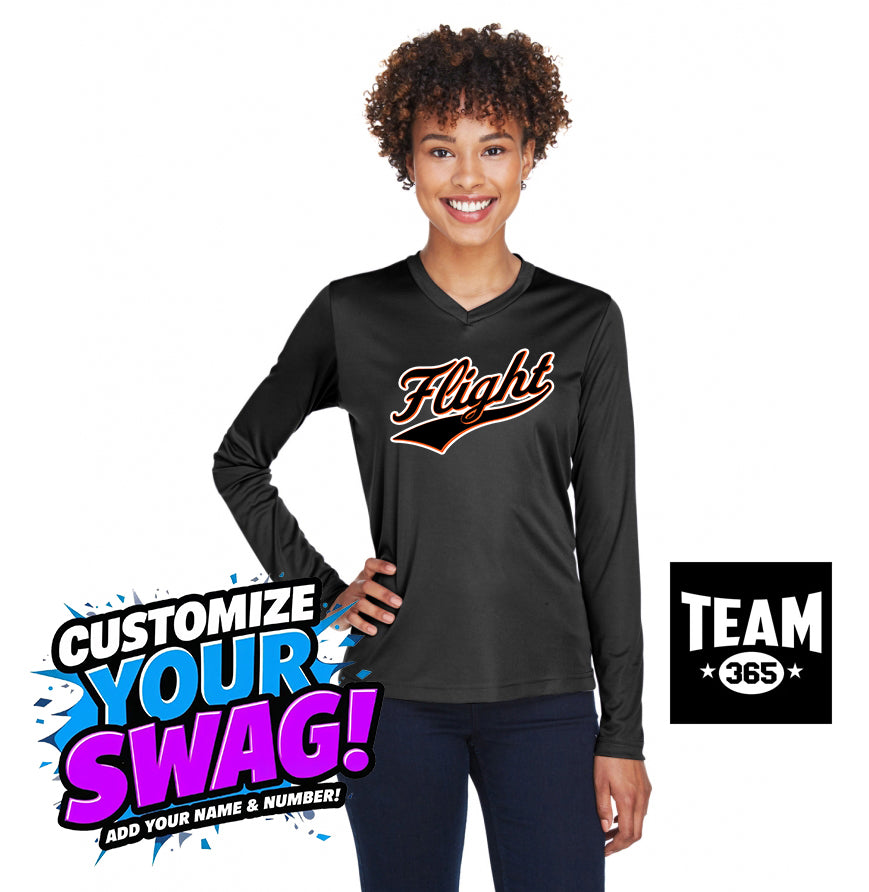 Team 365 TT11WL Women's Zone Performance Long-Sleeve T-Shirt - FCF Flight Baseball