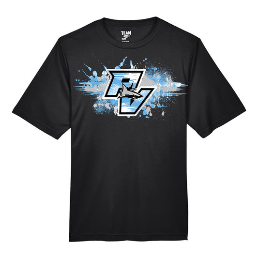 GLITCH - Team 365 Youth & Men's Zone Performance T-Shirt - PVAA Sharks Baseball