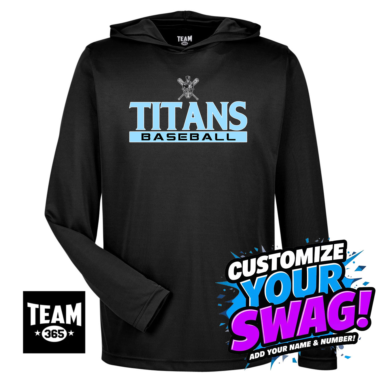 Team 365 Youth & Men's Zone Performance Hoodie - St. Johns Titans Baseball