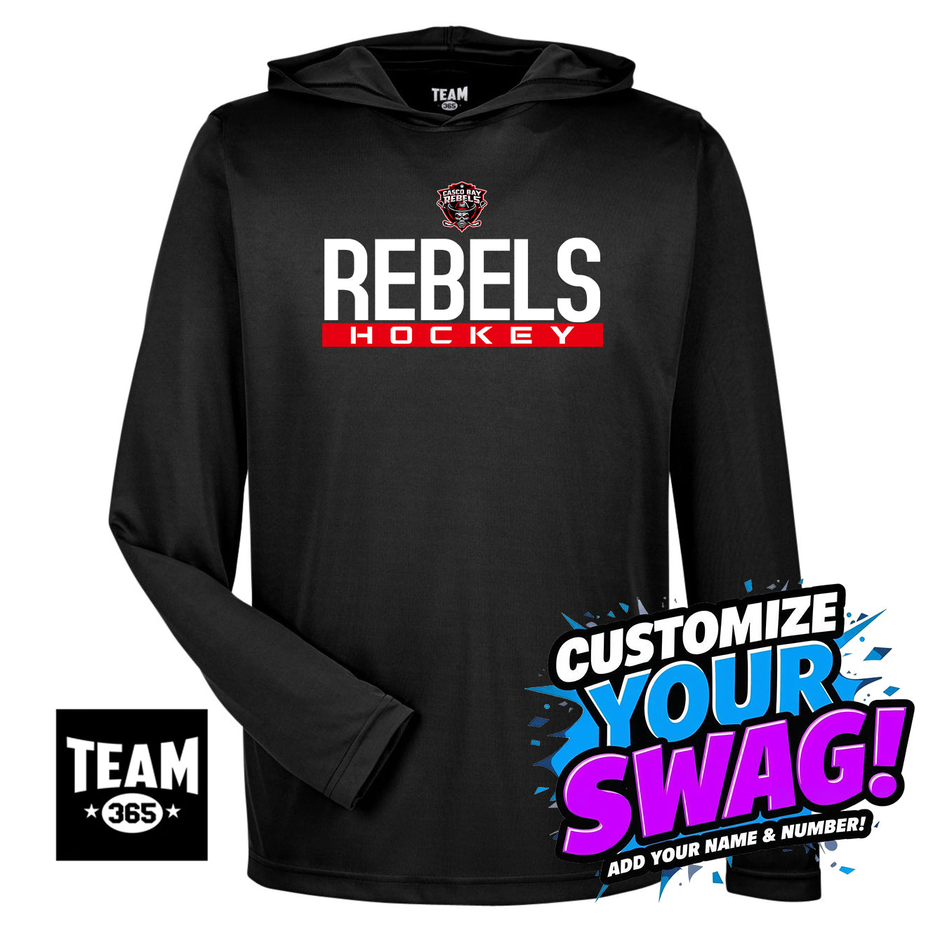 Team 365 Youth & Men's Zone Performance Hoodie - Casco Bay Rebels Hockey