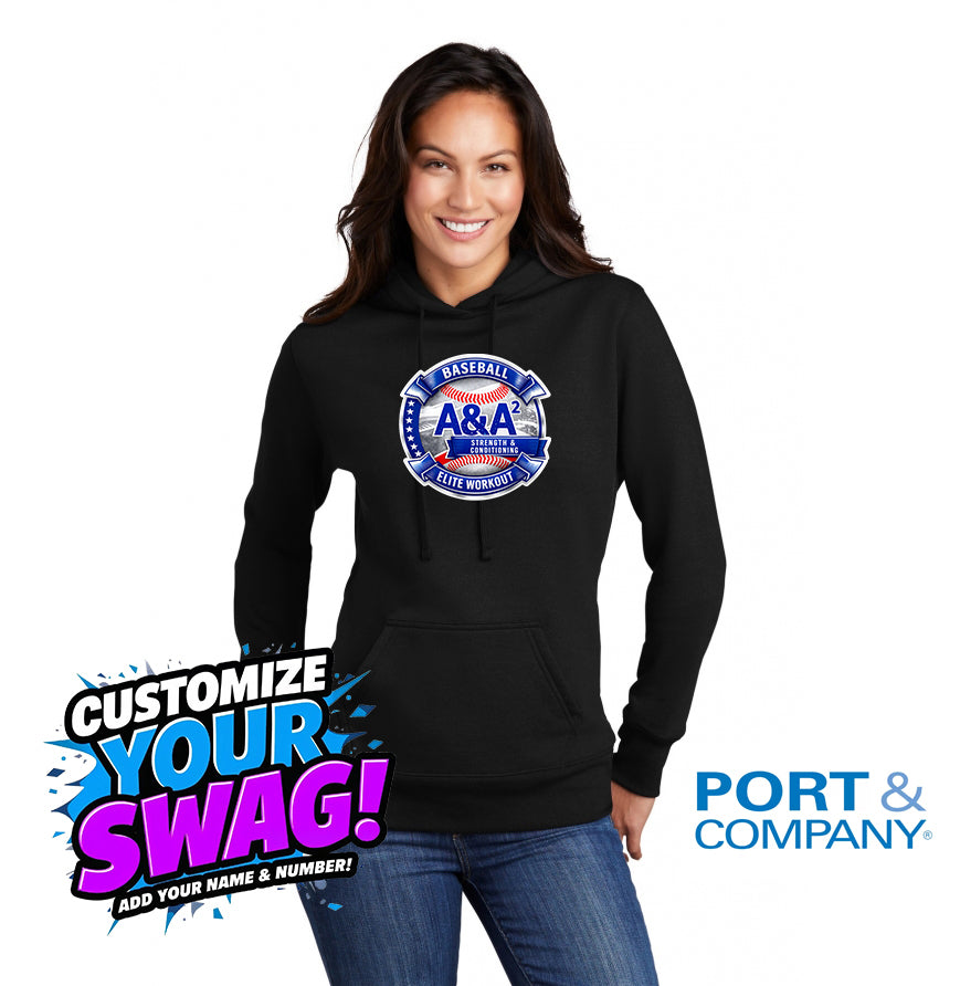 Port & Company Women's Core Fleece Pullover Hooded Sweatshirt LPC78H - A&A Baseball Elite