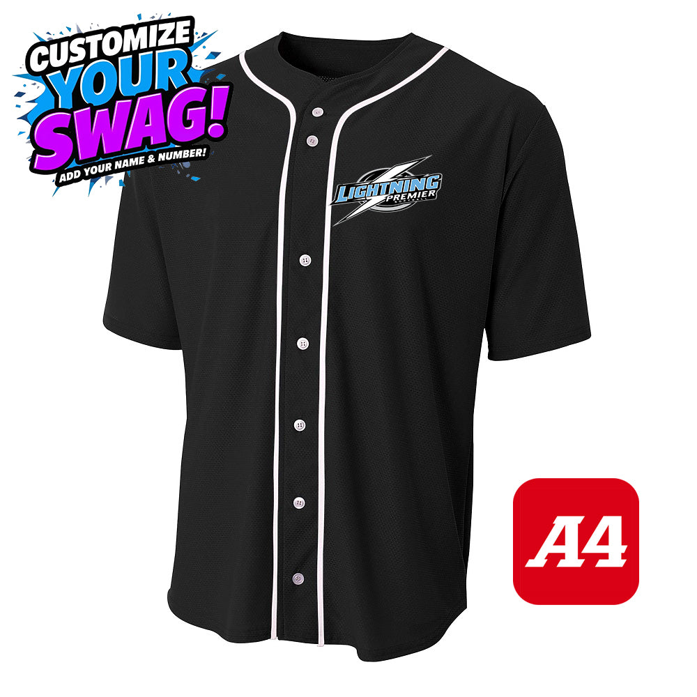 A4 Apparel N4184 Game Day Classic Baseball Jersey - Lightning Premier Softball