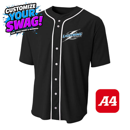 A4 Apparel N4184 Game Day Classic Baseball Jersey - Lightning Premier Softball