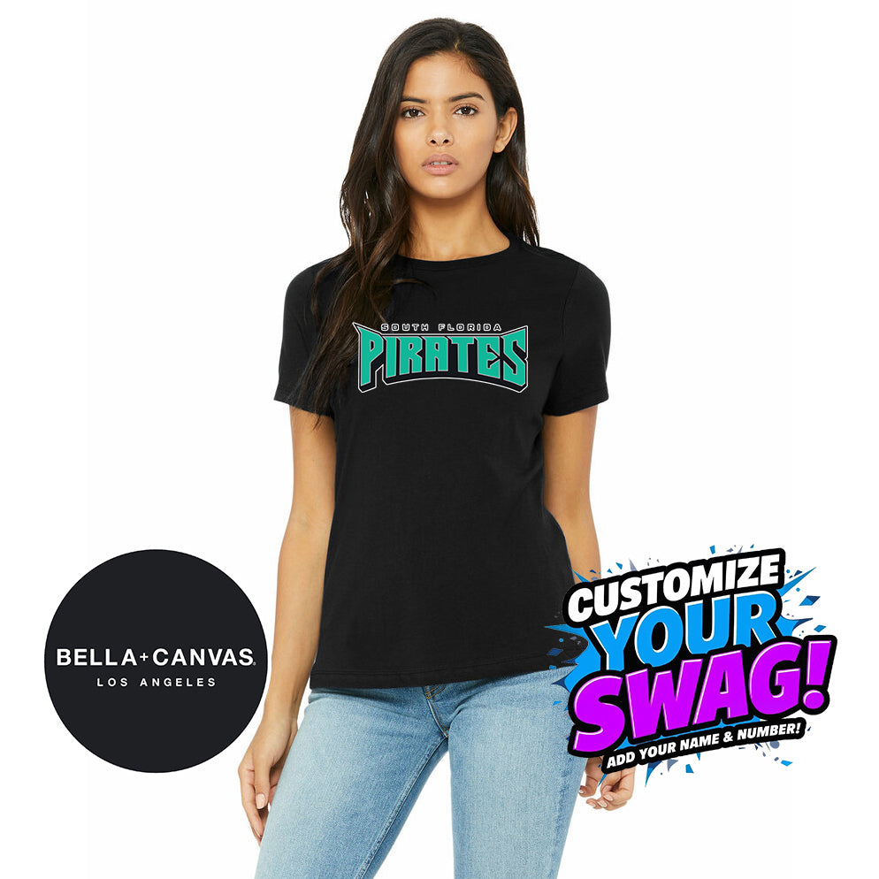 Bella + Canvas B6400 Women's Relaxed Jersey Short-Sleeve T-Shirt - South Florida Pirates (Copy)
