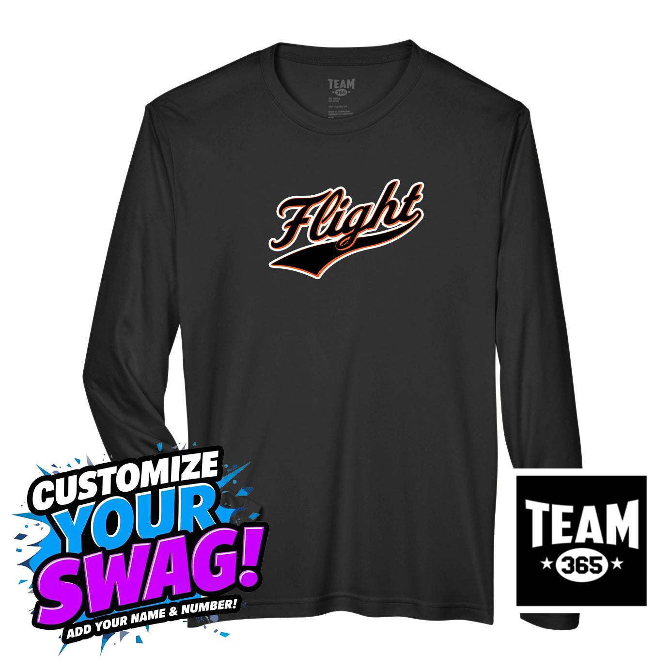 Team 365 Youth & Men's Zone Performance Long-Sleeve T-Shirt - FCF Flight Baseball