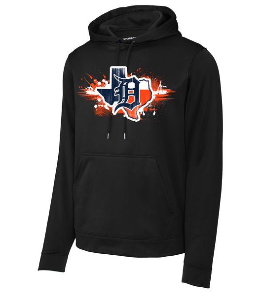 GLITCH - Sport-Tek Sport-Wick Fleece Hooded Pullover F244 - Dallas Tigers Baseball