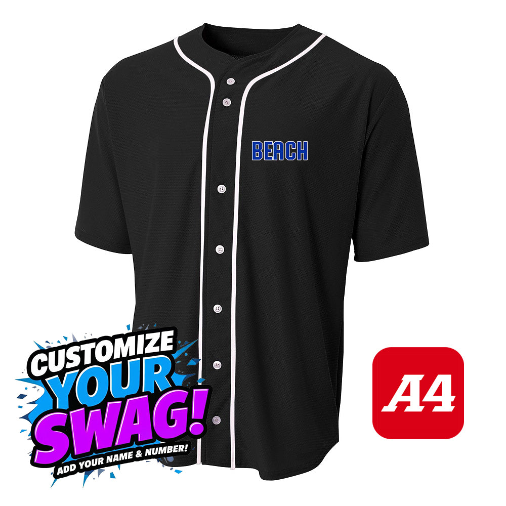 A4 Apparel N4184 Game Day Classic Baseball Jersey - Jax Beach Baseball