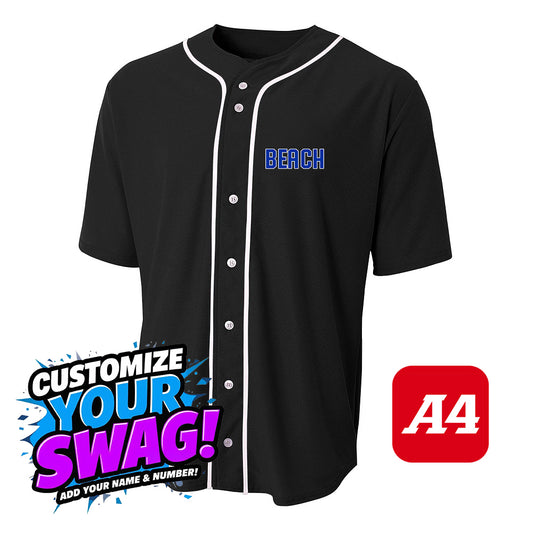 A4 Apparel N4184 Game Day Classic Baseball Jersey - Jax Beach Baseball