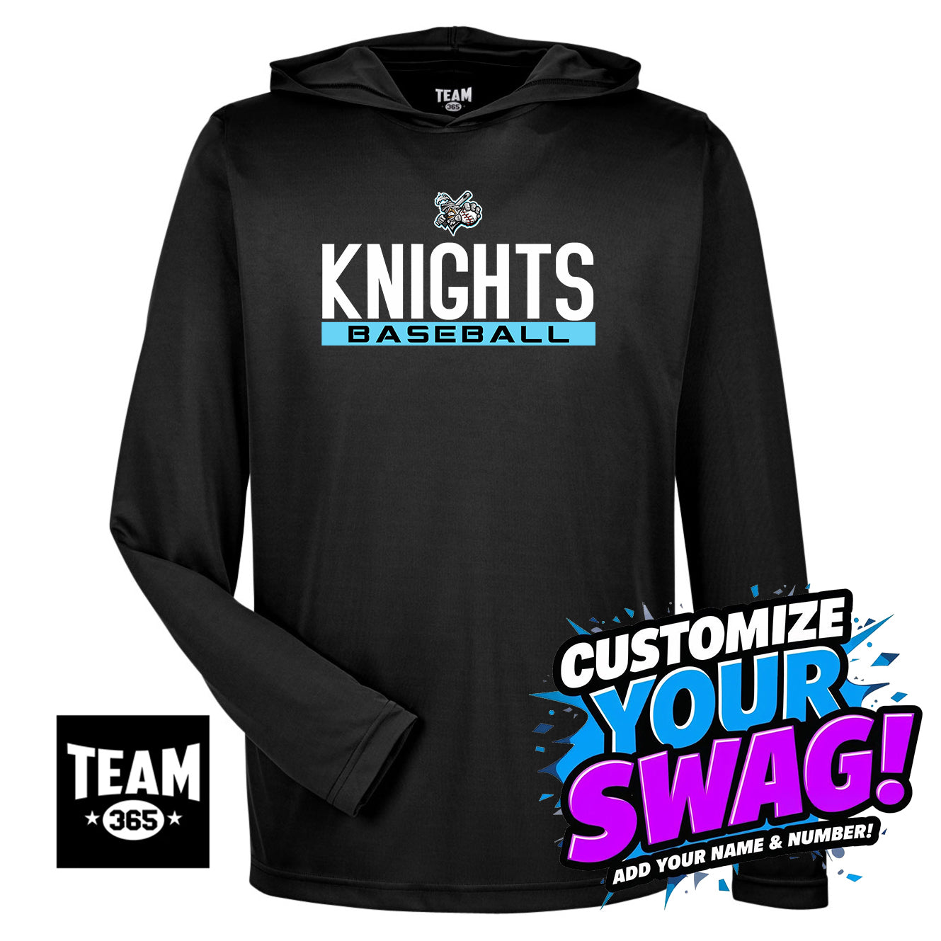 Team 365 Youth & Men's Zone Performance Hoodie - Knights Baseball